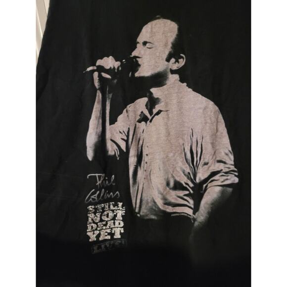 PHIL COLLINS Still Not Dead Yet Live Concert Tour Shirt XL Black - Picture 2 of 5